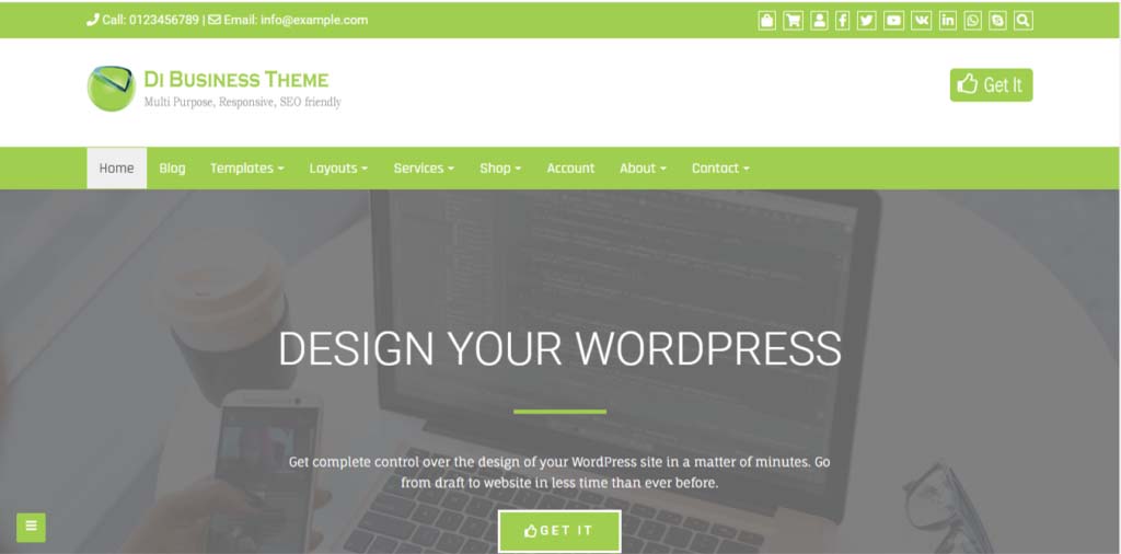 Di Business free WordPress theme