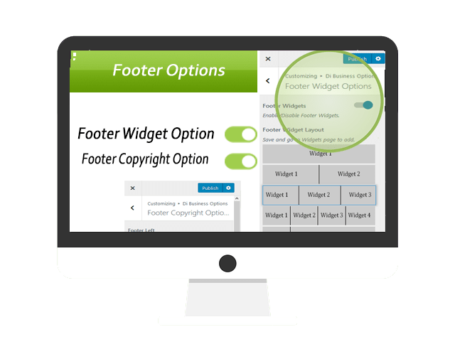 Use Business WordPress Theme Footer Widgets