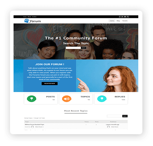 Forum multipurpose WordPress theme demo