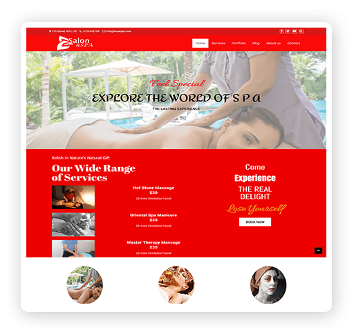 Salon spa multipurpose theme demo